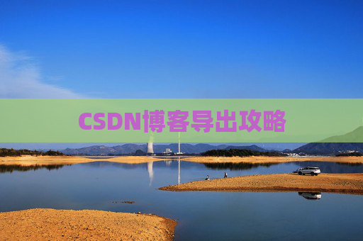 CSDN博客导出攻略